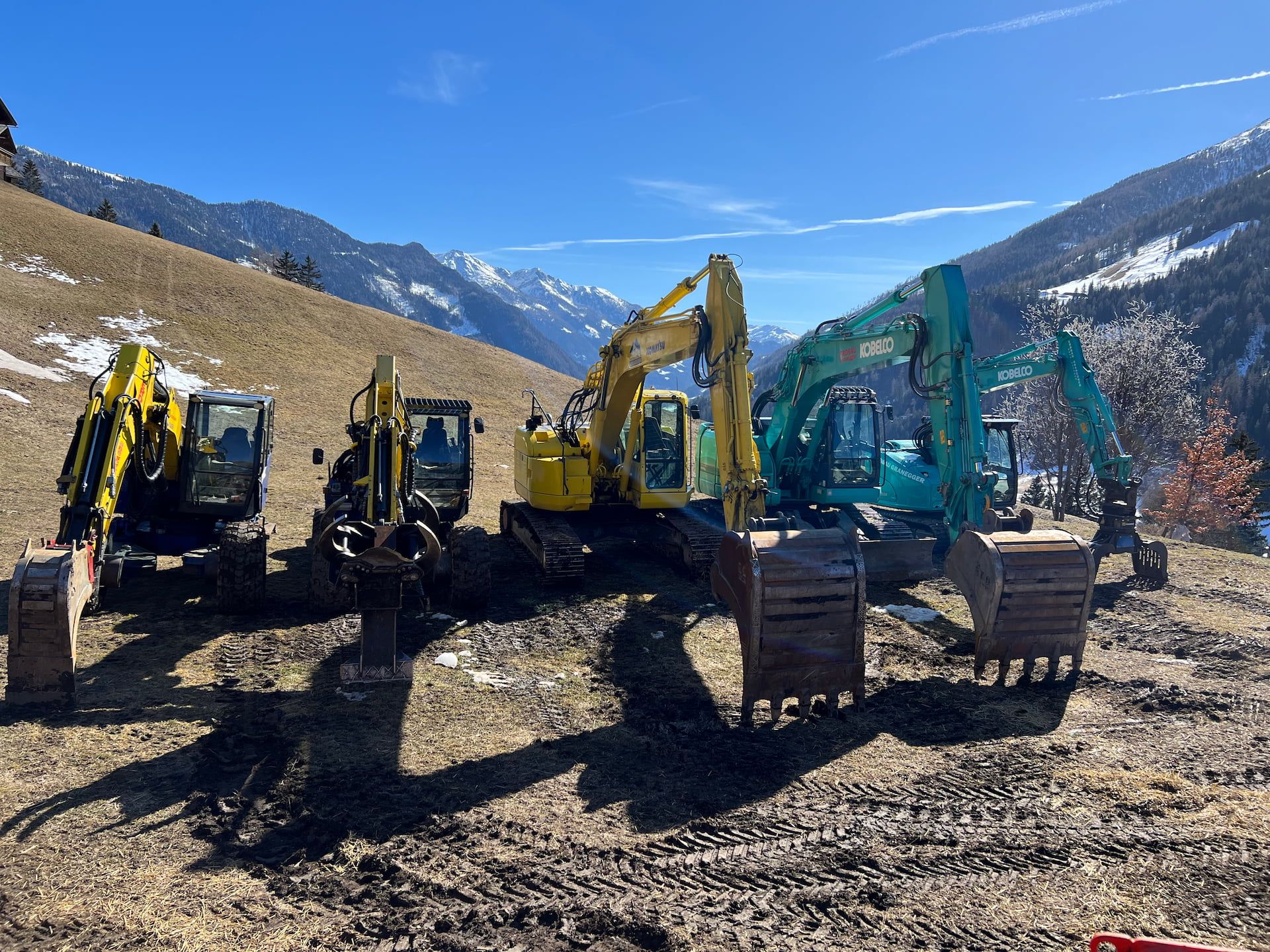 Bagger von Erdbau Granegger